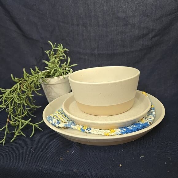 Pfaltzgraff® Hudson Beige 3 Pc Stoneware Dinnerware Dish Set Formal or Casual - Picture 1 of 9